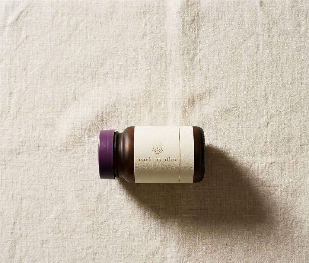 Rest — Magnesium Glycinate, photographed overhead on linen